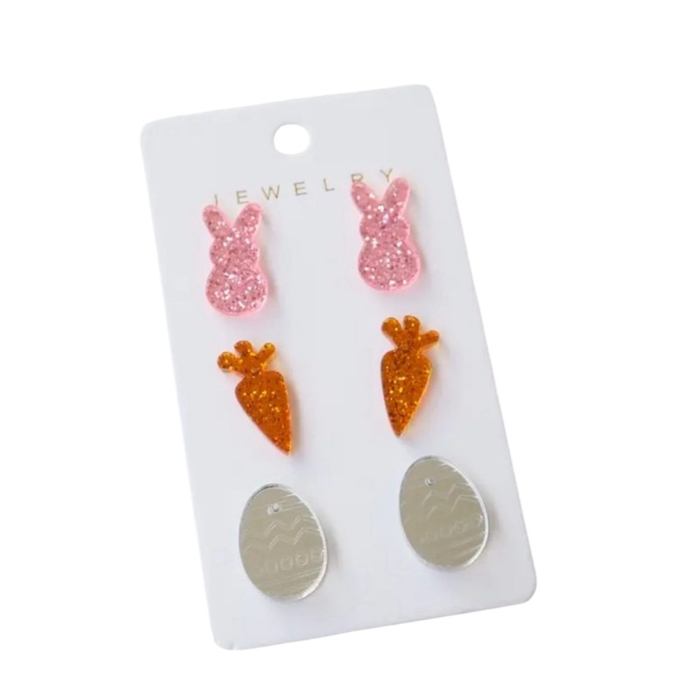 Easter Stud Earrings ~ 3 Pairs